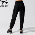 2020 JIEJIN OEM Fashion Mujeres personalizadas Pantalones negros para mujeres Gimnasio Jogger Pantalones